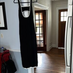 Peppermayo Black and White Backless Dress